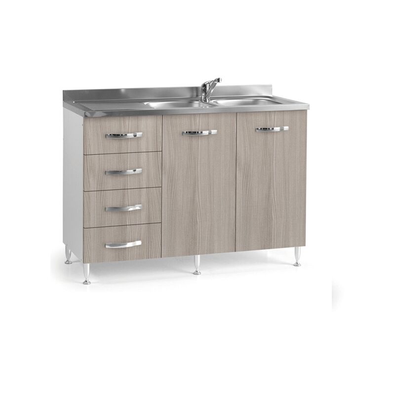 Webmarketpoint - vier De Cuisine En Orme 2 Portes Avec Tiroirs à Gauche Cm 120x50xH 85