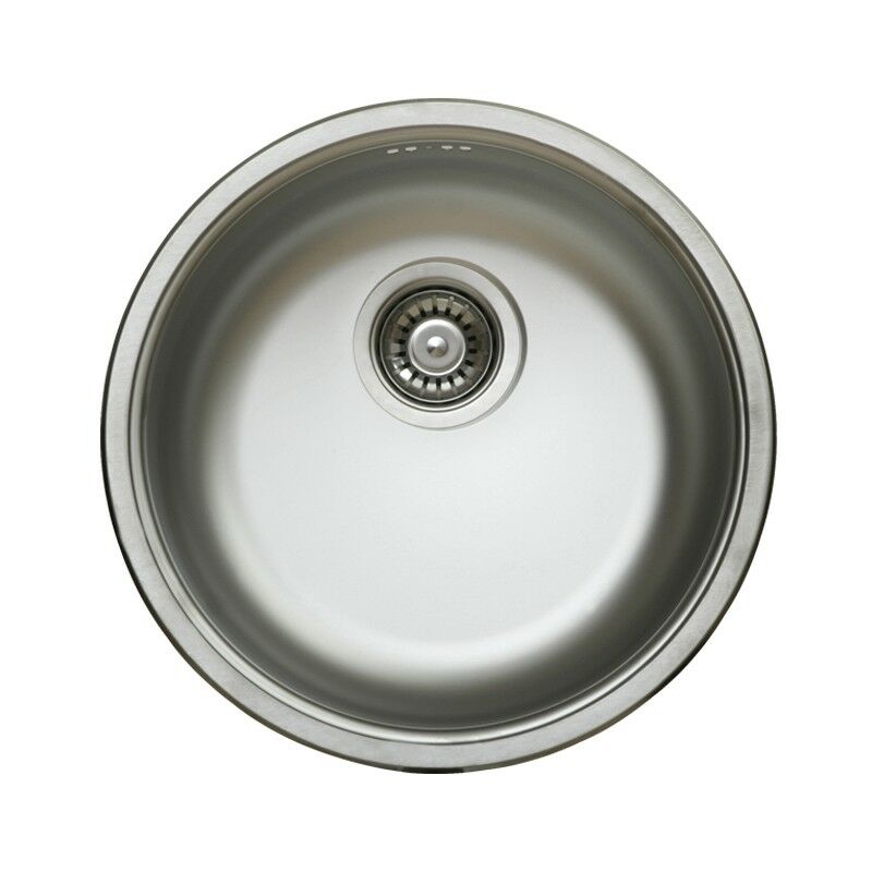 Évier de cuisine encastrable en acier inoxydable diam. 43,5 cm