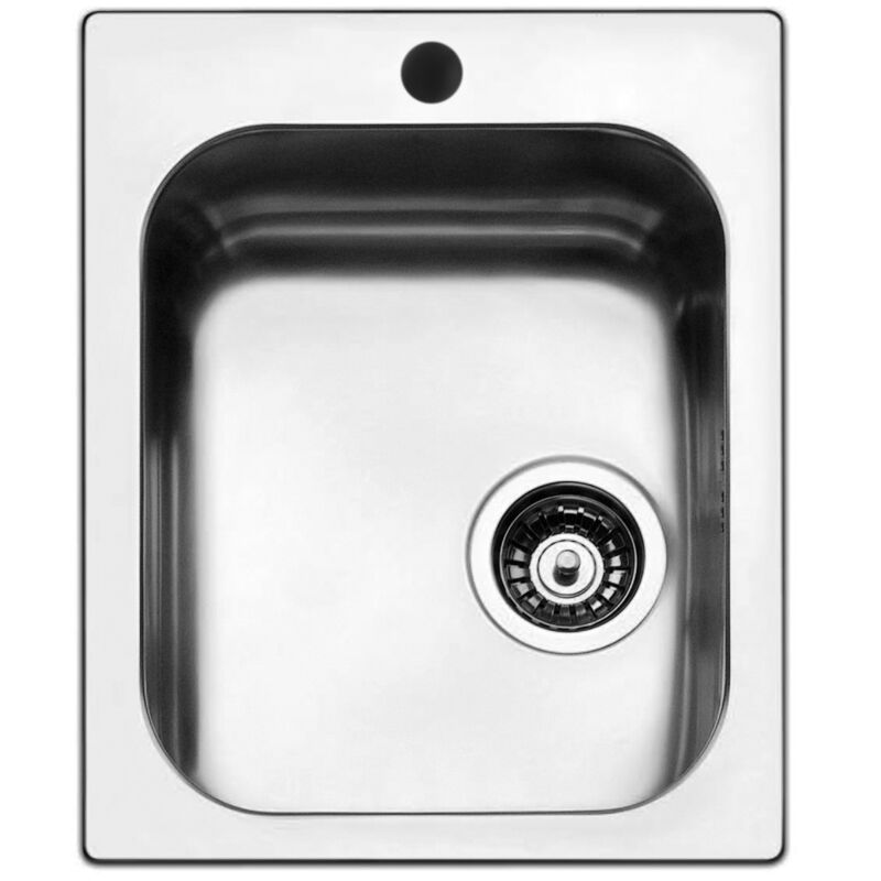 Vier intégré en acier brossé 42x50 cm