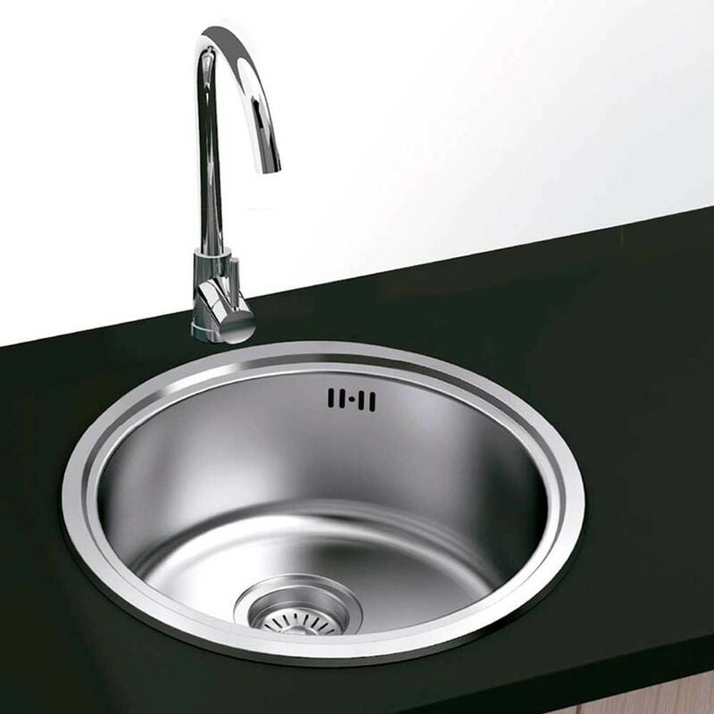 Gresinex - vier à encastrer Oslo 45 ø Oslo Round - 1 cuve - Acier inoxydable