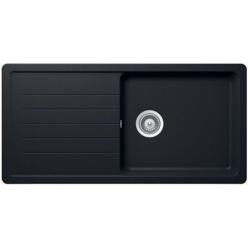 Luisina - vier granit noir nouba 1 grand bac 1 égouttoir