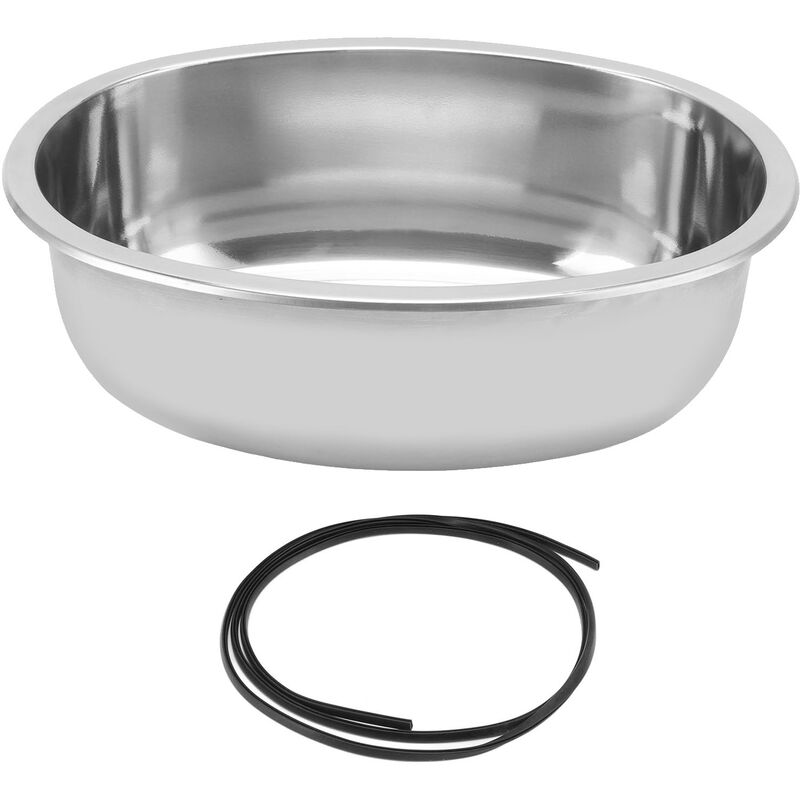 Jeffergarden - vier ovale pour bateau marin, 393x273mm, avec trou de vidange de 40mm, en acier inoxydable brossé, pour camping-car, Yacht,