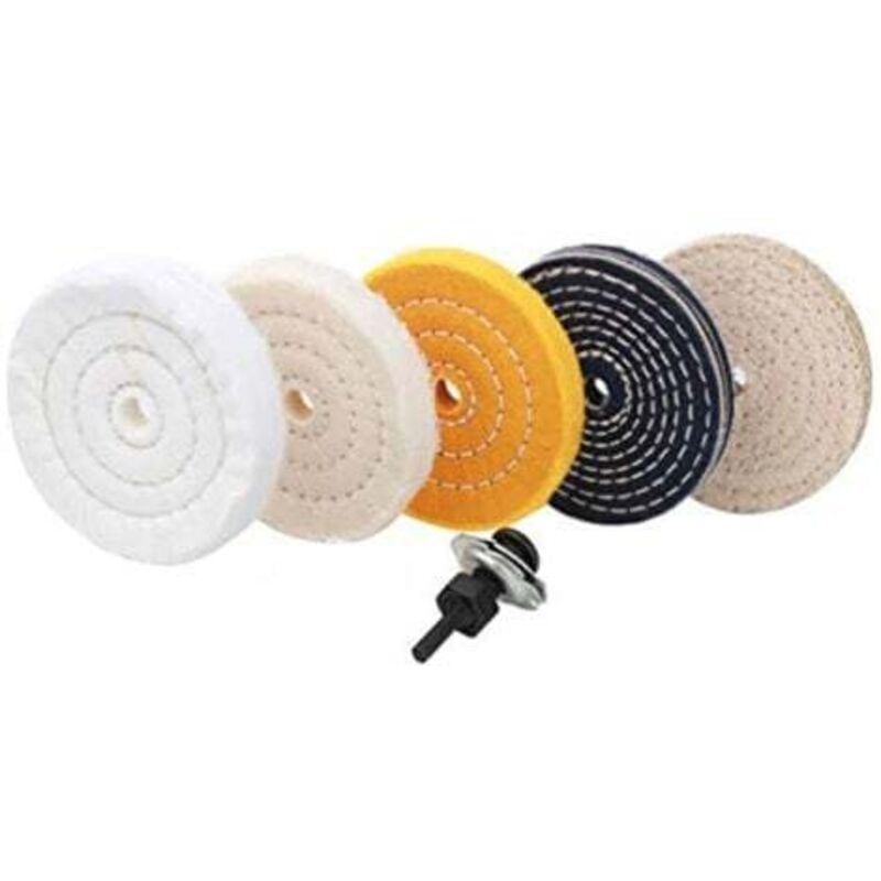 Image of Jalleria - vier Polierscheiben für 4-Zoll-Doppelschleifmaschinen und ein Zubehör