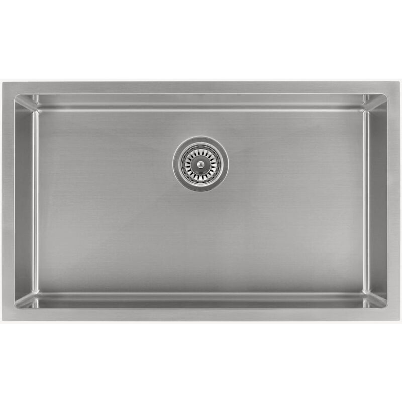 Évier simple 750 mm - acier inoxydable - Hiba