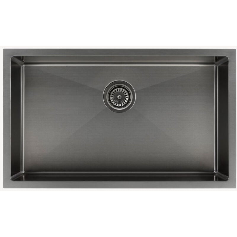 Vier simple 750 mm - gun métal brossé - Hiba