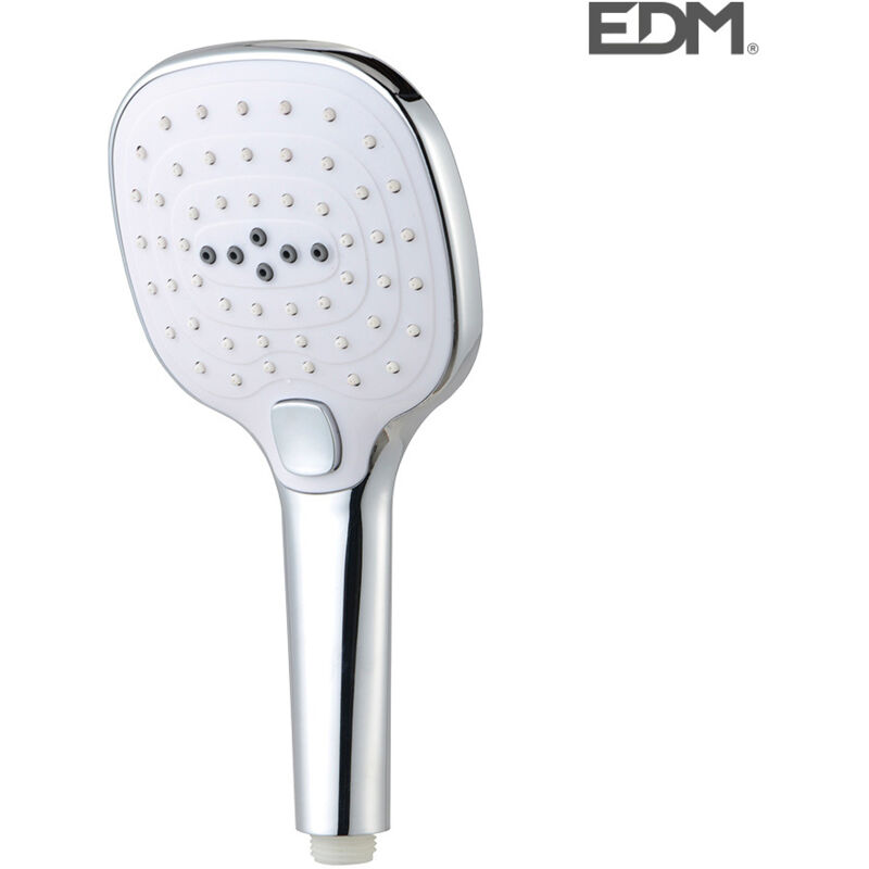 Anti-kalk-handbrause. Quadratisch. 3 Funktionen. Farbe Chrom. Edm
