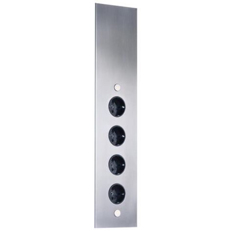 Vierfach Eck- Steckdose - Aluminiumgehäuse