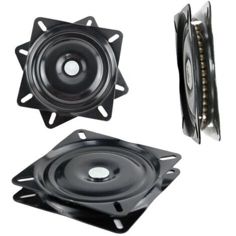 Vierkantlager für Drehteller, 16 cm, Drehfuß, für Sofas, Fernseher und Barhocker, Schwarz