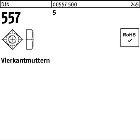 Vierkantmutter DIN 557 M 165 50 Stück