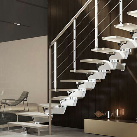Viertelgewendelte Treppe - Breite 75cm - KNOCK75/L/BB-RH-12