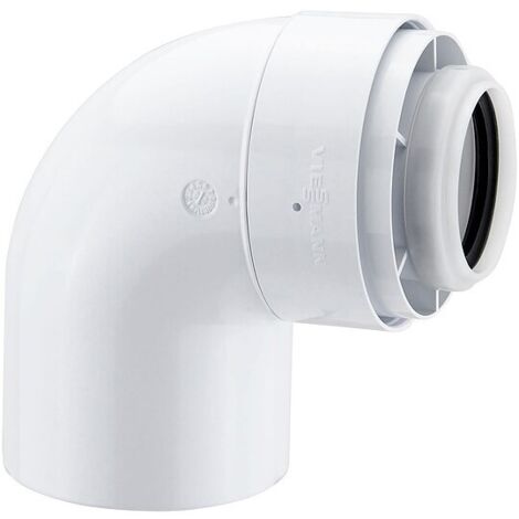 Viessmann AZ-Bogen 87 Grad, Ø 80/125 mm, Kunststoff (PPs) / Aluminiumblech, weiß - 7194323