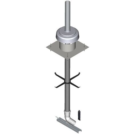 Viessmann Basispaket Schacht Ø 80 mm, Kunststoff (Metall, PPs, Typ B) für doppelzügige Schornsteine - 7502680