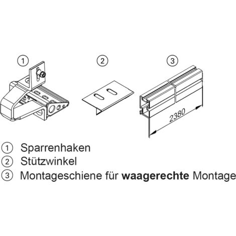 Viessmann Befestigungssatz zur Aufdachmontage (1 Röhrenkollektor)