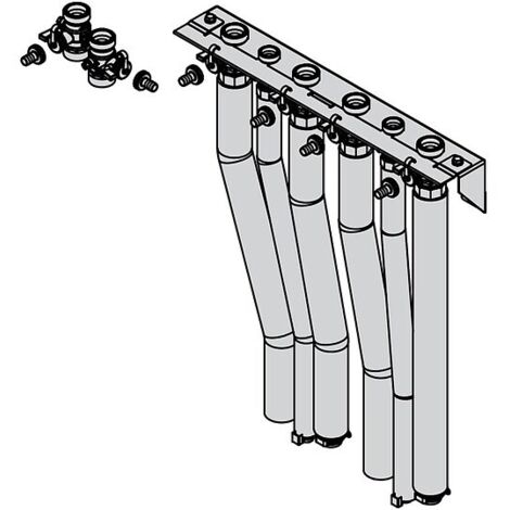 Viessmann Montagehilfe Kompaktgerät für zwei Heiz-/Kühlkreise - Aufputzinstallation nach oben - ZK06225
