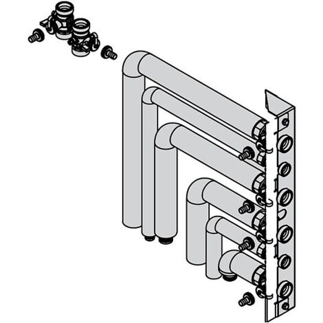Viessmann Montagehilfe Kompaktgerät für zwei Heiz-/Kühlkreise - Aufputzinstallation nach rechts - ZK06227