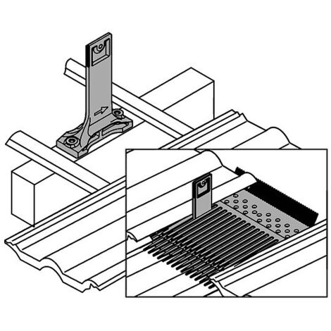 Viessmann Montagesatz für Dächer mit Konterlattung mit Sparrenanker niedrige Pfanne max. 70 mm - dachsteinrot - ZK00665