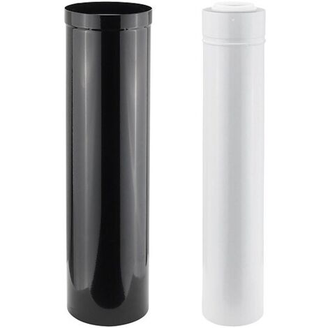 Viessmann Überdachverlängerung, Ø 80/125 mm mit Schelle, Länge 0,5 m, schwarz, Kunststoff (PPs) / Aluminiumblech - 7311371