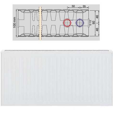 Viessmann Universalheizkörper Typ 22 300x106x700mm, 591W bei 70/55/20 Grad C