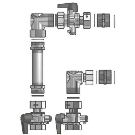 Viessmann Wärmemengenzähler Anschluss-Set, senkrecht - 7438469
