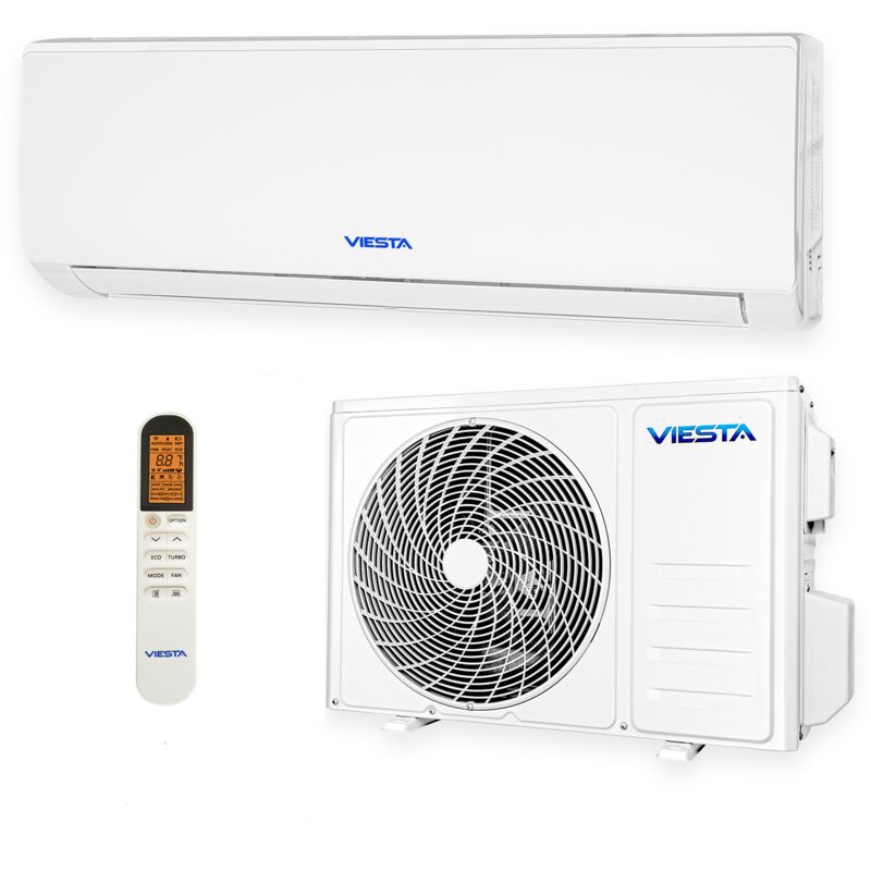 

VIESTA 09SE Acondicionador de aire split con oro titanio 9000 BTU 2,6kW R32 A++ WiFi ready sistema de climatización incl. mando a distancia