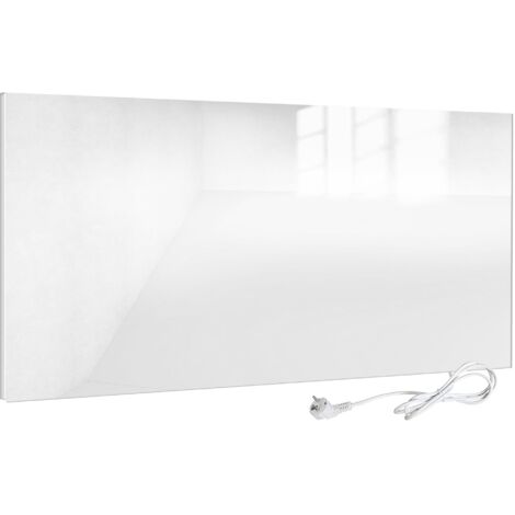 VIESTA® Calefactor Infrarrojo de Cristal 580 W – Panel de Calefacción Eficiente con Tecnología Carbon Crystal y Interruptor de Encendido/Apagado – Radiador de Pared Plano de Cristal de Seguridad