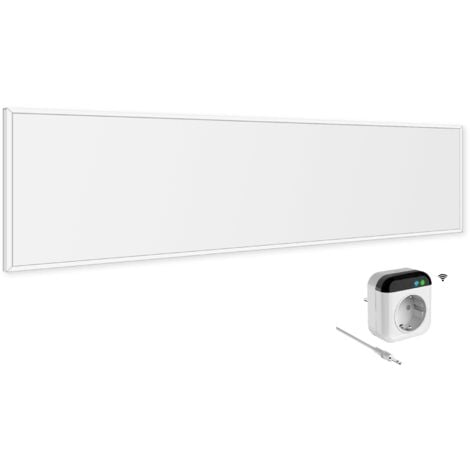 VIESTA® CF360 120x30cm Infrarotheizung Wandheizung - Infrarotheizung 360W mit Thermostat & Wifi Steuerung - Infrarotheizung Panel für Wandmontage mit App steuerbar - Infrarot Heizkörper + TH70 WIFI Th