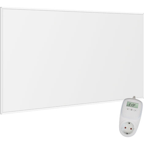 Viesta F780 Panel Radiador de infrarrojos Carbon Crystal (última tecnología) Calefacción ultradelgado Blanco de 780W + Viesta Termostato TH10