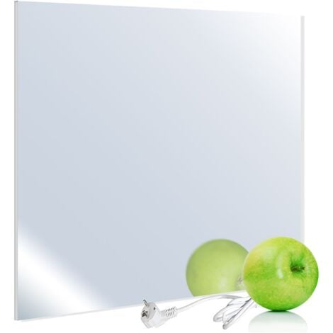 Viesta H450-SP Specchio riscaldatore a raggi infrarossi 450 watt, Bianco - Pannello riscaldatore di massima efficienza con Tecnologia Carbon Crystal - Specchio - Riscaldatore con sicurezza e protezion
