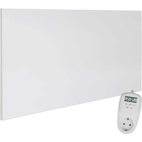 Viesta H700 Panel Radiador de infrarrojos Carbon Crystal (última tecnología) Calefacción ultradelgado Blanco de 700W + Viesta Termostato TH12