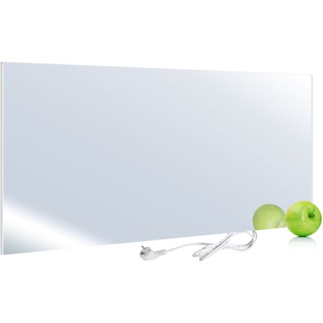 Viesta H700-SP Specchio riscaldatore a raggi infrarossi 700 watt, Bianco - Pannello riscaldatore di massima efficienza con Tecnologia Carbon Crystal - Specchio - Riscaldatore con sicurezza e protezion