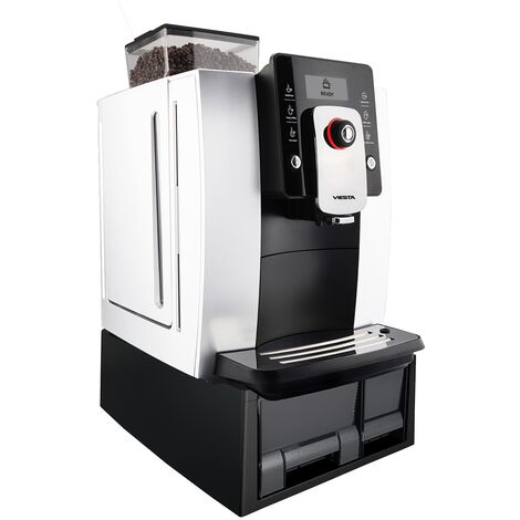 Viesta One Touch Premium 1000 Kaffeevollautomat - weiß - leistungsstarke Kaffeemaschine (1,8 Liter, 19 bar, 1400 Watt, LCD-Bedienoberfläche) - Kaffeeautomat