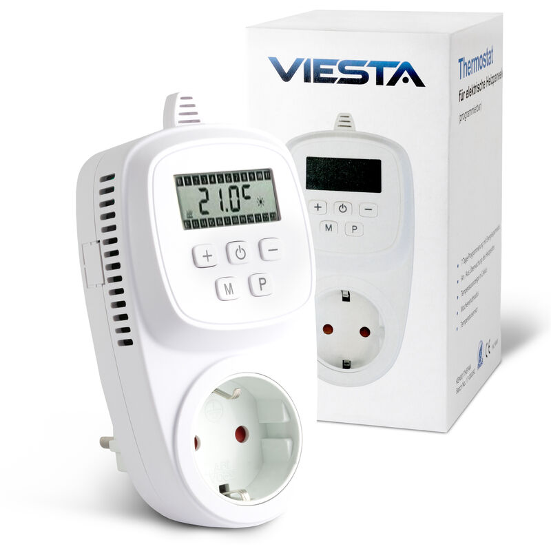 

TH12 Termostato con enchufe para calefactores eléctricos - Paneles - radiadores por infrarrojos - Viesta