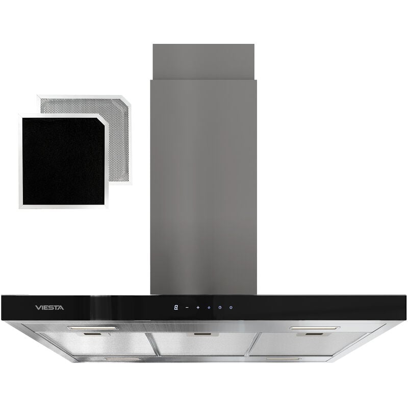 

VDI90230EG - Campana extractora de cocina de acero inoxidable 90cm - con pantalla táctil e iluminación LED - Campana islote como campana de