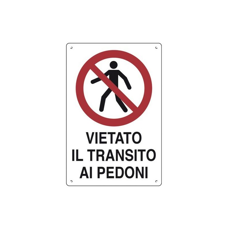 Image of Vietato il transito ai pedoni cartelli da cantiere polionda
