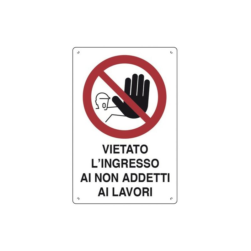 Image of D&v Verona Srl - vietato l'ingresso ai non addetti ai lavori cartelli da cantiere e divieti Polionda 60x40
