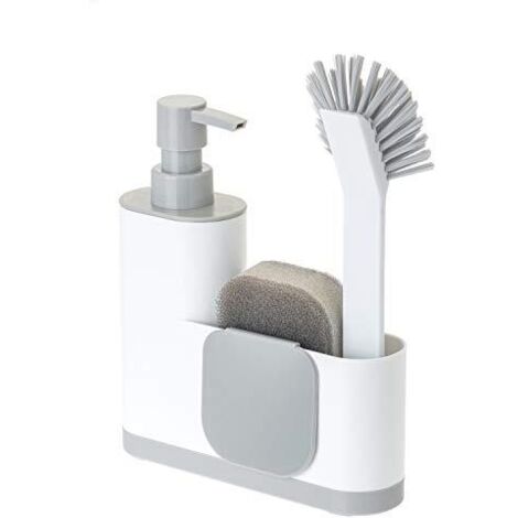 VIGAR Monobloc - Set di lavello, 4 pezzi, colore: bianco, 350 mm, Plastica, grigio