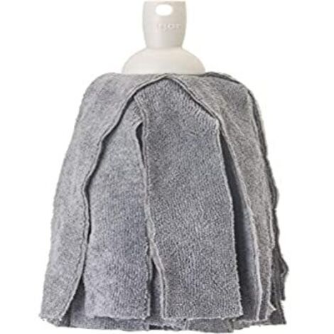 Vigar - Ricambio per mocio - Filettatura universale - 10 x 10 x 15 cm - Microfibra lavabile - Massimo assorbimento - per tutti i tipi di pavimenti - Grigio
