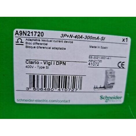 VIGI i DPN 3P+N 40A 300mA-Si SCHNEIDER A9N21720 BLOC DIFFERENTIEL ( DT40