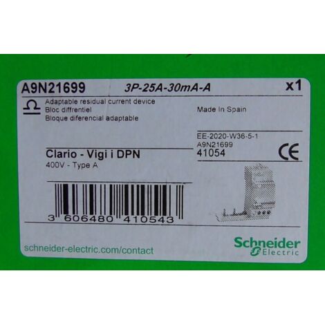 VIGI iDPN 3P 25A 30mA-A SCHNEIDER A9N21699 BLOC DIFFERENTIEL ( DT40 Type A