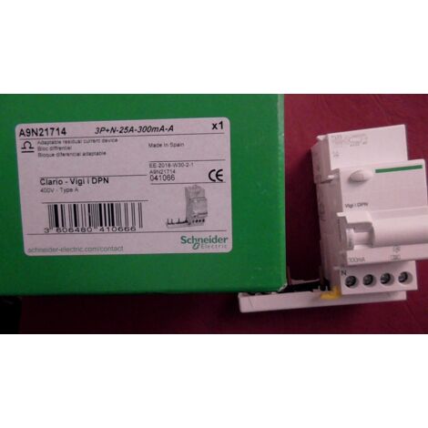 VIGI iDPN 3P+N 25A 300mA-A SCHNEIDER A9N21714 BLOC DIFFERENTIEL ( DT40 )