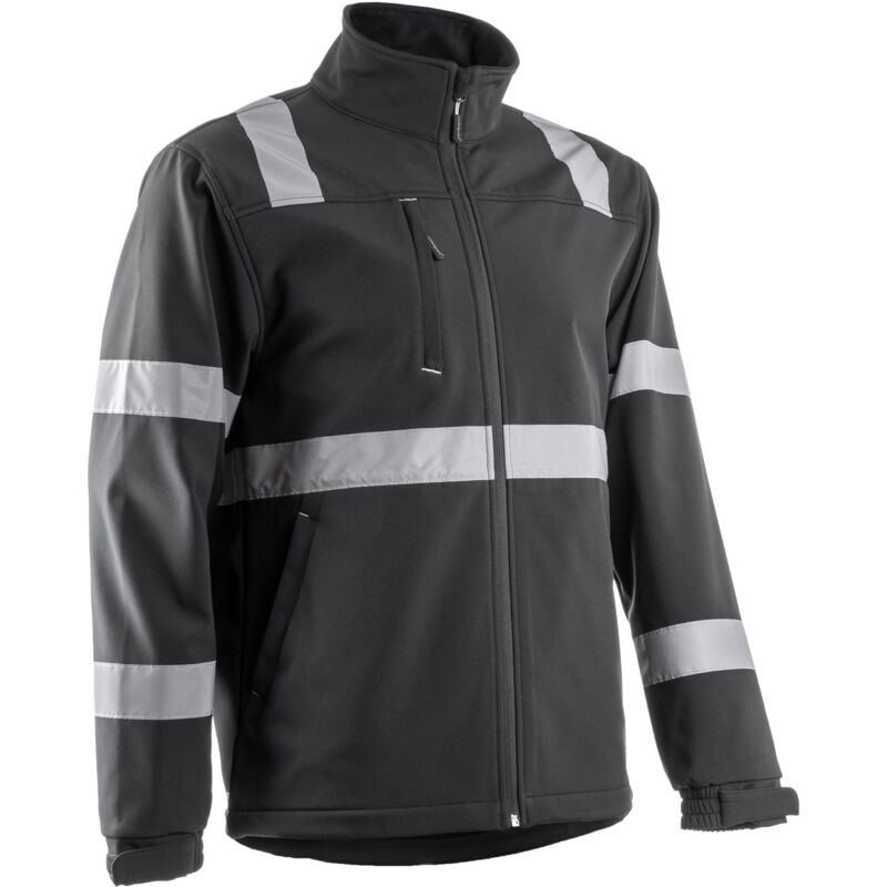 Veste de travail softshell vigile - Noir l - 48/50