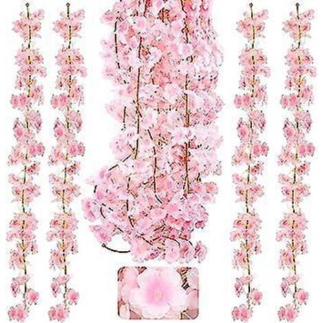 vigne De Fleurs De Cerisier Artificielles (135 Fleurs De Cerisier, Vigne De Fleurs De Cerisier Rose Fonc Vigne De Fleurs De Cerisier Artificielles