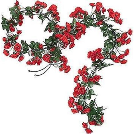 vigne De Rose Artificielle (65 Roses, Vigne De Rose Rouge Vigne De Rose Artificielle Vigne De Rose De Printemps, Dcoration De Fte, Dcoration Extri