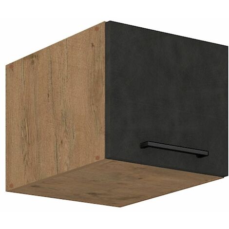 Vigo Aufsatzschrank Hochschrank 40 cm Eiche Lancelot Matera Grau Küchenzeile