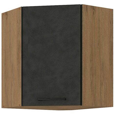 Vigo Eckhängeschrank 60x60 cm Eiche Lancelot Matera Grau Küchenzeile Einbauküche