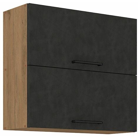 Vigo Hängeschrank 80 cm Eiche Lancelot Matera Grau Küchenzeile Küchenblock Küche