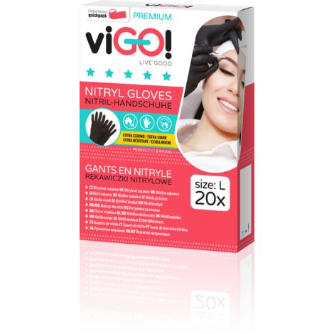 viGO Nitrilhandschuhe Größe L, 20er-Pack