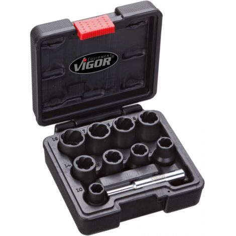 Vigor 1/2" Spiralnuten-Einsatz-Satz - V2404