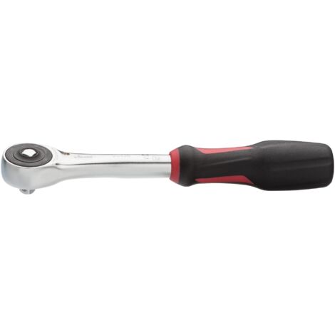 VIGOR 360° Drehgriff-Umschaltknarre, 1/4 (6,3 mm) Vierkant massiv, 176 mm