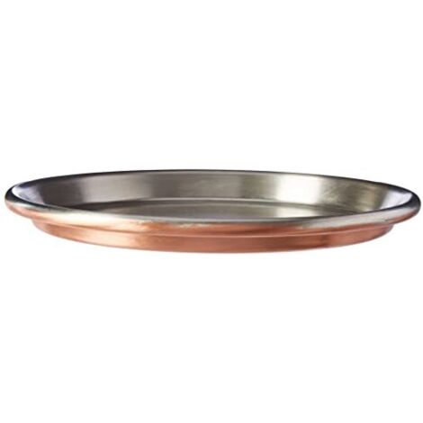 Vigor Blinky 94080-30 Teglia Rame Stagnato, Tonda, Bordo da 3 cm, Diametro 30 cm